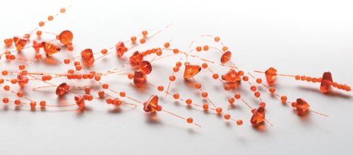 5' BEAD ORN GD DK ORANGE