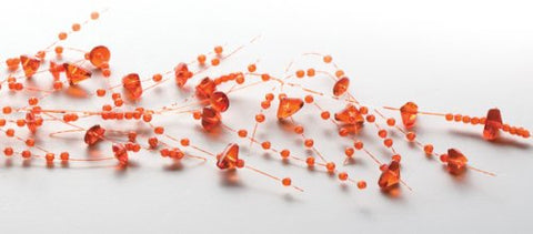 5' BEAD ORN GD DK ORANGE