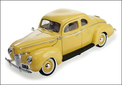 Motormax - Ford Deluxe Hard Top (1940, 1/18 scale diecast model car, Yellow)
