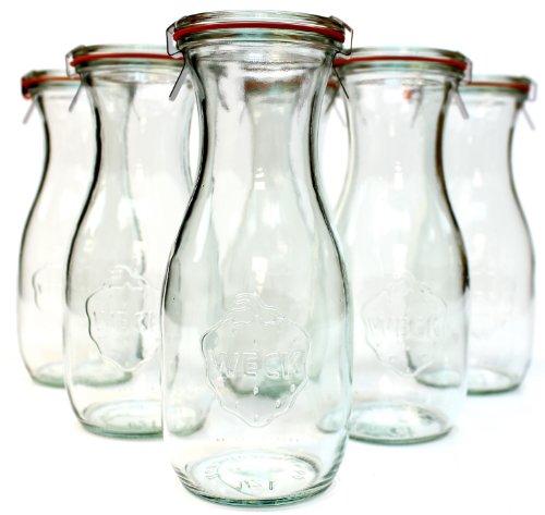 ½ L Juice Jar w/ glass lid, ring, & 2 clamps, 17.9oz