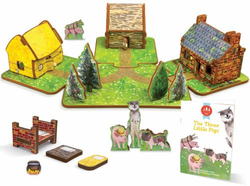 The Three Little Pigs - Playset, Book, and Characters