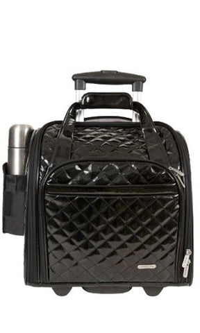 Travelon Wheeled Underseat Carry-On with Back-Up Bag,One Size,Black Patent