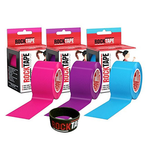 Rocktape 3-Roll Gift Pack - Purple/Light Blue/Pink