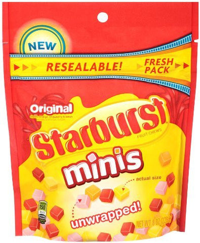 STARBURST MINIS 8oz SU POUCH 8ct
STARBURST/WRIG - Package
