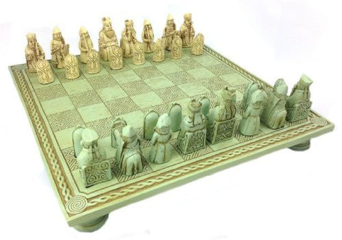 Celtic Isle of Lewis Chess Set and board