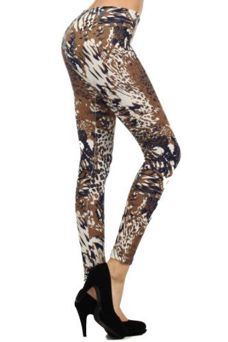 Yelete Paint Splatter Print Jersey Knitted Leggings