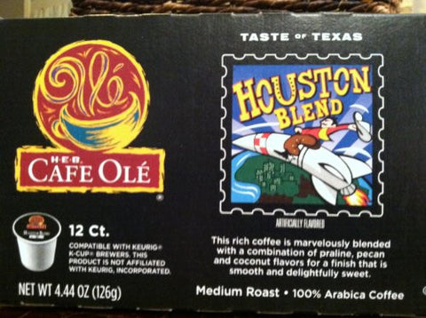 Cafe Ole Houston Blend Taste of Texas Medium Roast 12 Count.