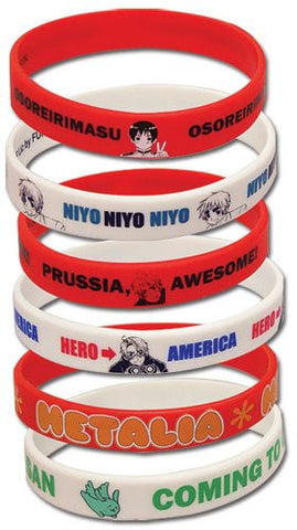 Hetalia Skinny PVC Wristband Set