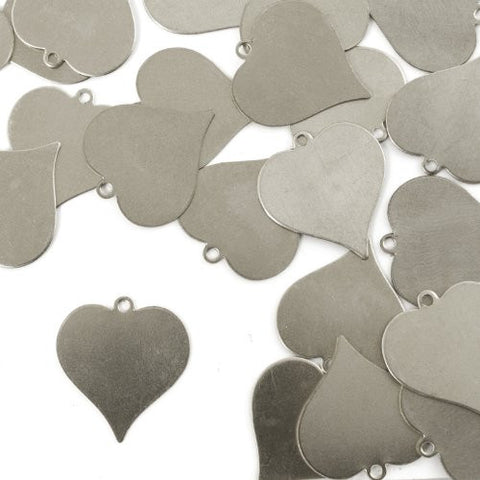 Heart w/ Ring, 7/8"- Stamping Blank - Aluminum, 20g (24pc)