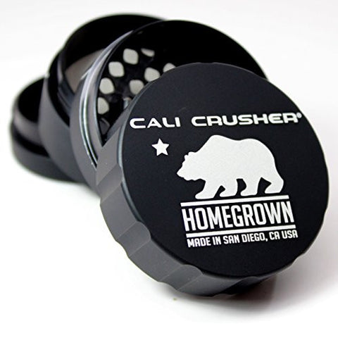 Cali Crusher 4 Pcs Homegrown Standard Grinder (Black)