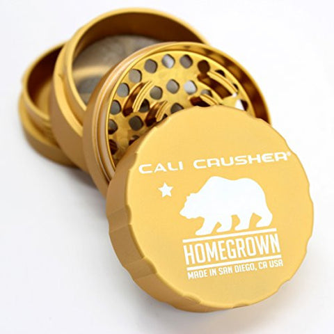 Cali Crusher 4 Pcs Homegrown Standard Grinder (Gold)