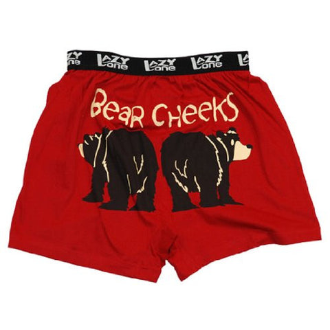 Lazy One Kid's Comical Boxers, Bear Cheeks, L