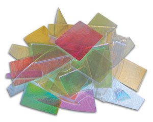 1/2 Lb CBS Dichroic Scrap On Thin Clear - 96 COE