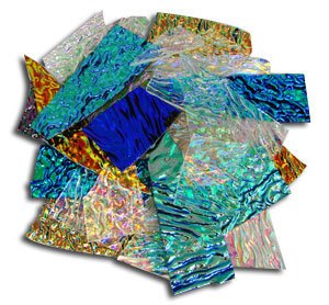 1 Lb CBS Dichroic Texture Scrap - 90 COE