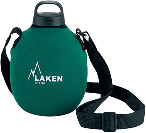 Clasica 1 L. with green neoprene cover and shoulder strap