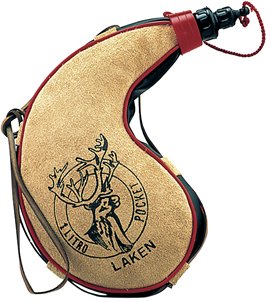 Leather canteen 1L Kidney Shape