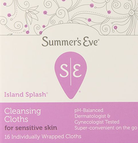 Summers Eve Cleansing Cloths Island Splash 16ct