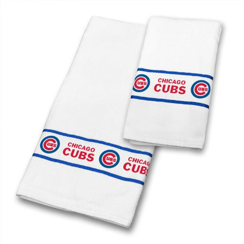TOWEL SET Chicago Cubs - Color  White- Size 30x54 and 16x30