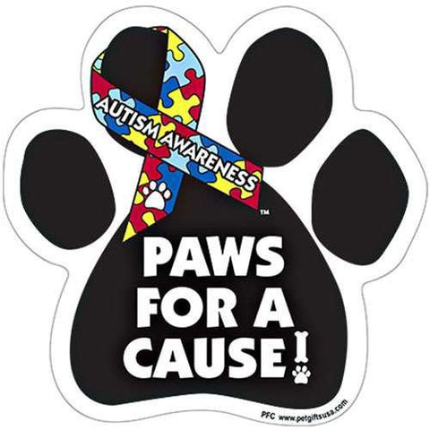 Magnetic Pedigree Color Paw Magnets, Paws For A Cause Autism Awareness