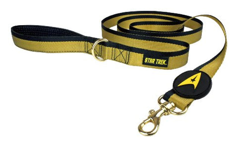 Star Trek Dog Collection: Uniform Leash - Gold, 6' L x 1" W