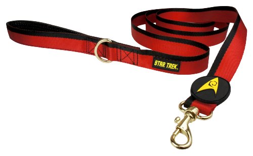 Star Trek: The Original Series, Dog Collection, Uniform Leash-Red (6' L x 1" W)