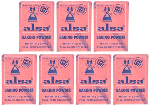French Baking Powder Alsa 7 Pouches, .38oz