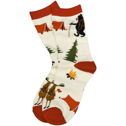 Lazy One Happy Camper - 316 & 685, Crew Sock, L