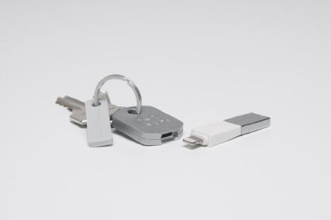 Kii Keychain Lightning Connector Charger for iPhone/iPod/iPad - White