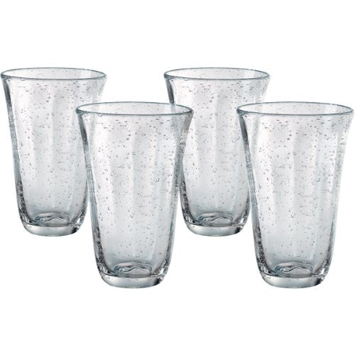 Artland Savannah Clear Bubble Glass Highball Tumbler, Set of 4