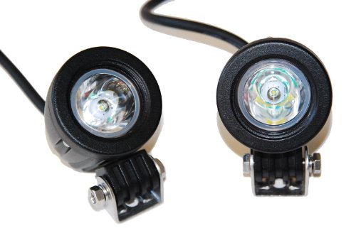 OZ-USA Mini Trail Lights LED CREE Spot Motorcycle Offroad Dual Sport Enduro Fog KTM Hid, Black Spot