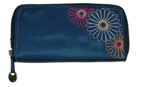 Safe ID Daisy Ladies Wallet - Navy