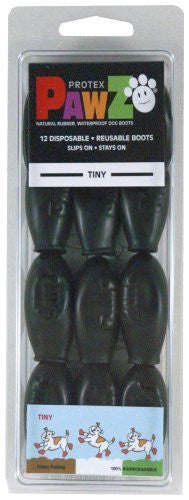 PawZ Dog Boots - Black, Tiny