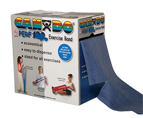 CanDo Perf‐100 latex‐free 100 yard exercise band, blue