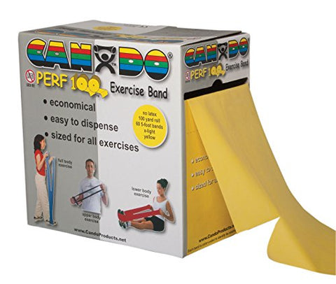 CanDo Perf-100 Latex-Free 100 Yard Exercise Band, Yellow