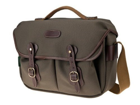 Hadley Pro Camera Bag - Sage FibreNyte/Chocolate Leather Trim, H 10 x L 13.6 x D 5”