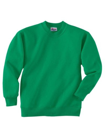 Hanes Youth ComfortBlend Long Sleeve Fleece Crew - p360 (Kelly Green / X-Small)