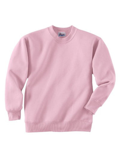 Hanes Youth ComfortBlend Long Sleeve Fleece Crew - p360 (Pale Pink / Large)