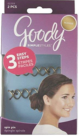 Goody Spin Pin Brunette 2pk