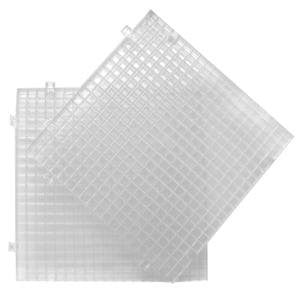 Clear Waffle Grid Surface 2 Pack
