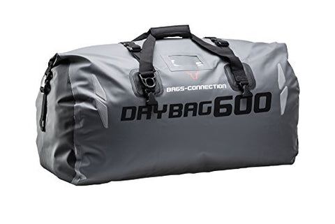 SW-MOTECH Drybag 600 Tail Bag Roll-Top Dry Bag - 60L (27.5" long x 12" diameter) - Grey/Black