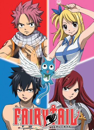 Fairy Tail Group Fabric Poster