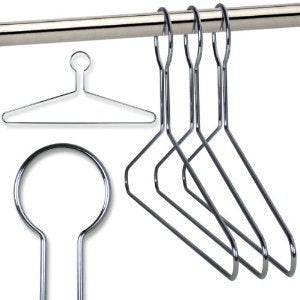 Hookless Chrome Steel Security Hangers - 43cm