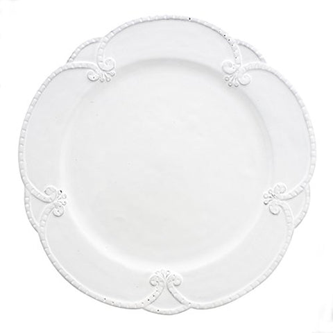 Bella Bianca Rosette Dinner Plate, 11.25" D