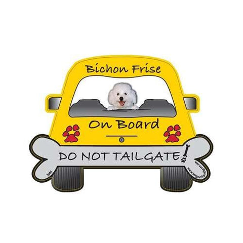 Magnetic Pedigree Do Not Tailgate, Bichon Frise On Board