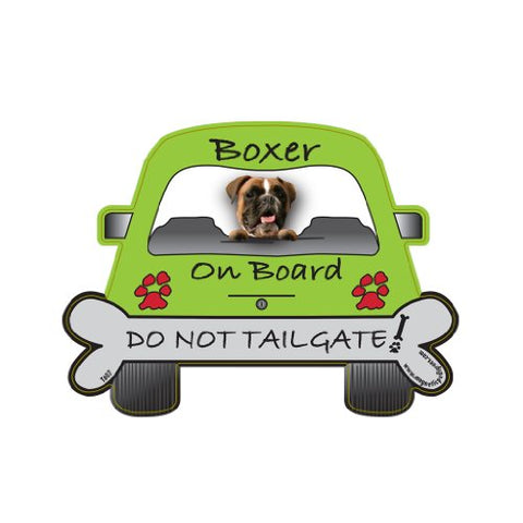 Magnetic Pedigree Do Not Tailgate, Boxer (Uncropped) On Board
