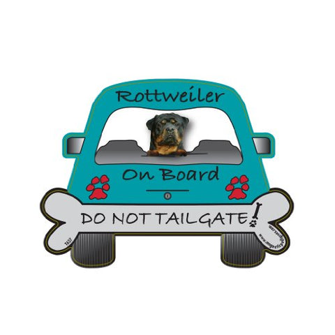 Magnetic Pedigree Do Not Tailgate, Rottweiler On Board