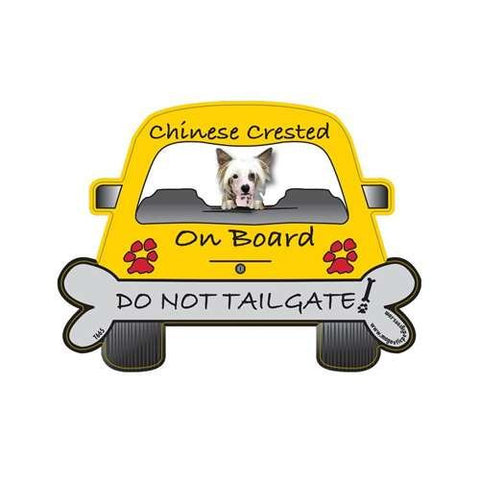 Magnetic Pedigree Do Not Tailgate, Chinese Crested On Board