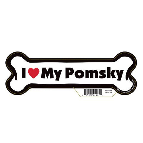 Magnetic Pedigree Bones, I Love My Pomsky