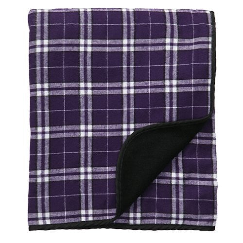 Premium Flannel Blanket - Purple/Wh/Blk, 60" x 50"