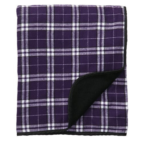 Premium Flannel Blanket - Purple/Wh/Blk, 60" x 50"